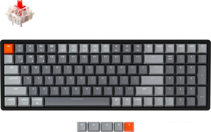 Клавиатура Keychron K4 V2 RGB K4-C1-RU (Gateron G Pro Red) - фото