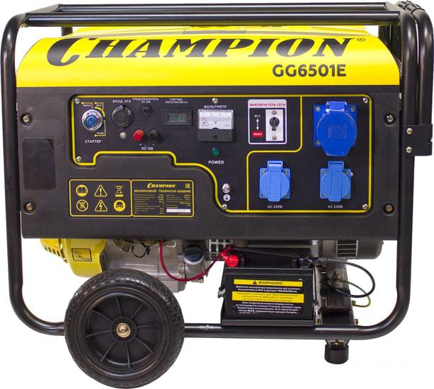 Бензиновый генератор Champion GG6501E+ATS - фото